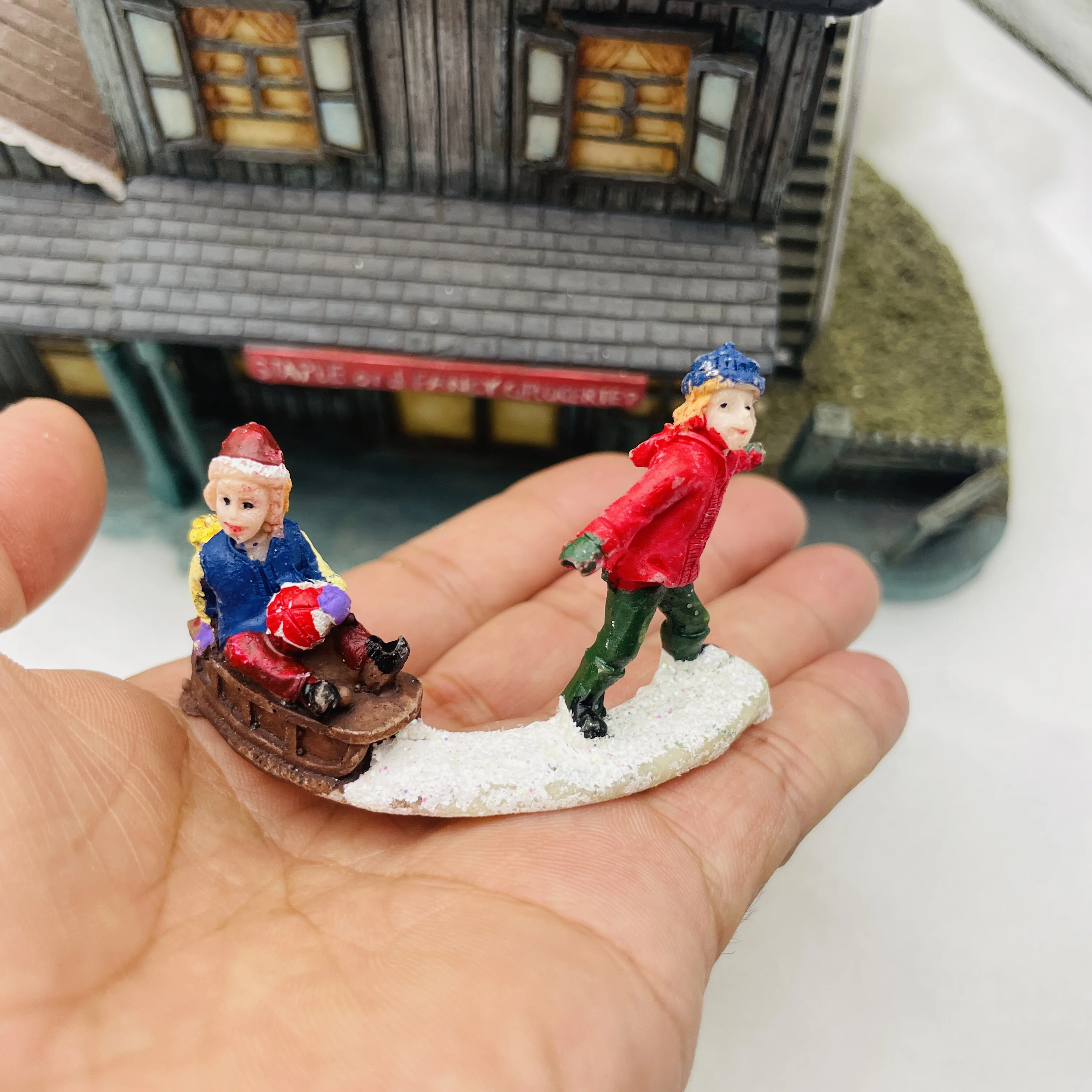 Christmas Santa Claus Snowman Sand Table Elk Deer Decoration Articles Handicraft Gifts Desk Outdoor Garden Sculpture Decor