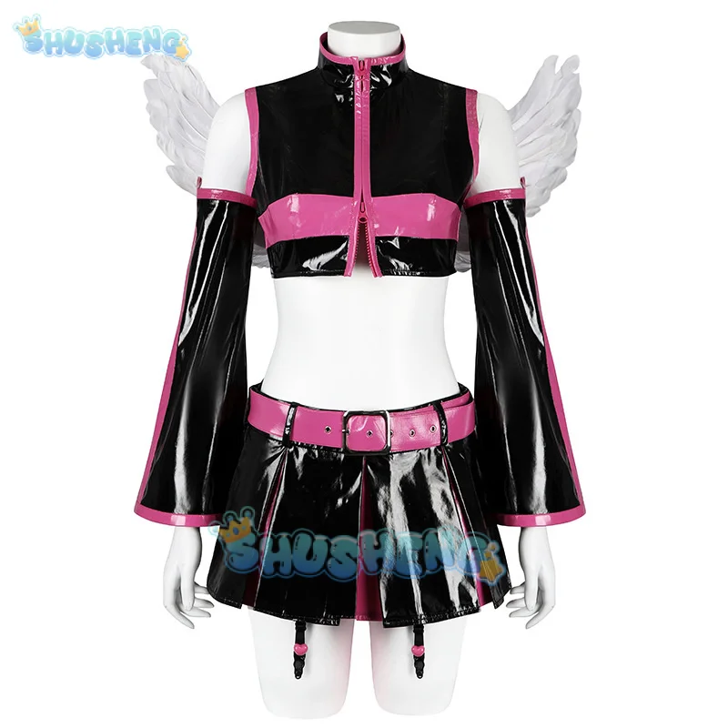 Lilysa-Amano Liliel Fantasia Cosplay com Peruca, Saia Anime 2.5 Dimensional, Uniforme de Sedução, Asas Headwear, Festa de Halloween para Mulheres