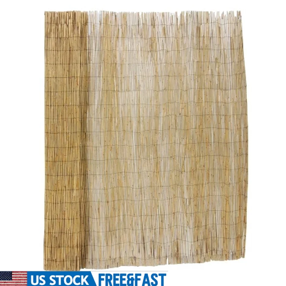 

Natural Unpeeled Reed Fence 6ft x 16ft Privacy Garden Border Outdoor Living Space Weather Resistant Easy Install