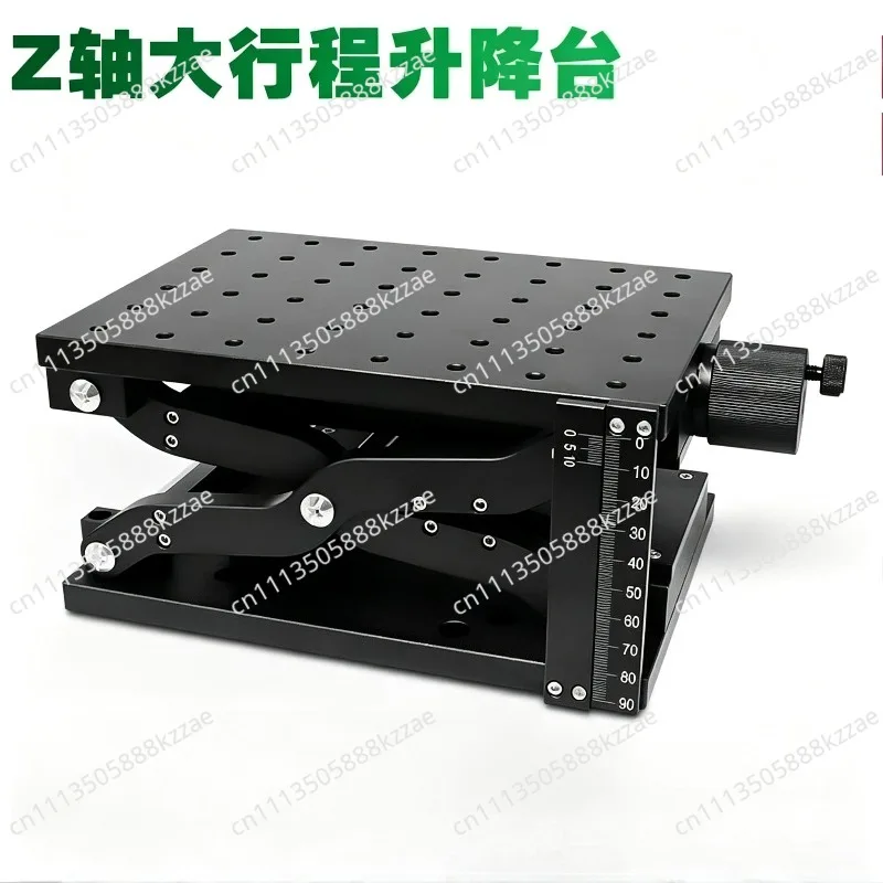 HTZ120 HTZ210 120x80 210x150mm Z Axis Scissor Manual Sliding Table Vertical Lifting Platform Linear Stage Displacement Platform