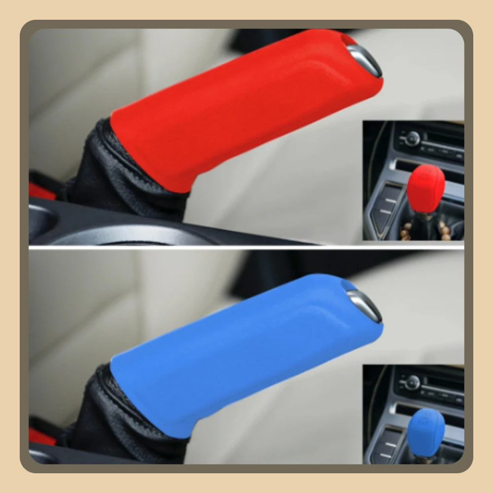 1 مجموعة مناسبة لفورد فورد والعتاد كم سيليكون والعتاد كم العام عدم الانزلاق سيارة فرملة اليد غطاء دليل التحول مقبض غطاء رأس