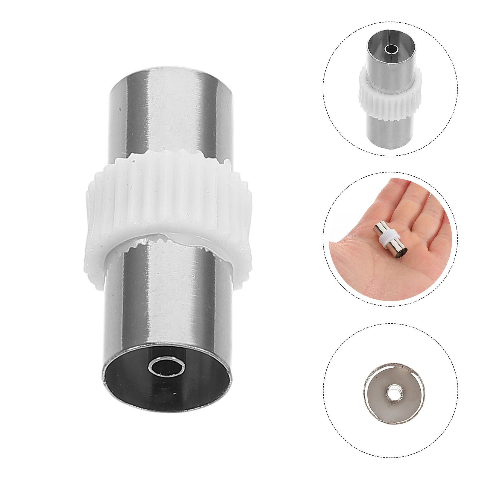 

1pcs Antenna Adapter Coax Coupler Female to Female Connector Terminal Signal Booster Compatible Various Brands Easy