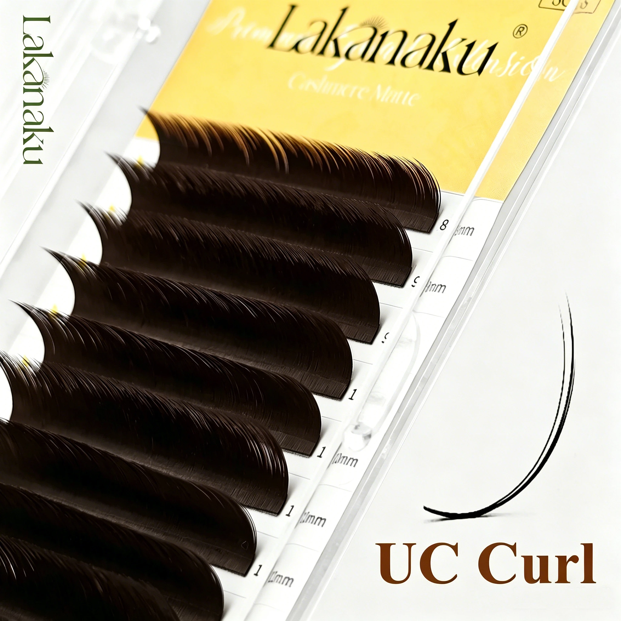 LAKANAKU Camellia Wimpernverlängerungen UJ/UB/UC/LJ/LB/LC Curl Mehrere Längen Flauschige Einzelwimpernverlängerungen