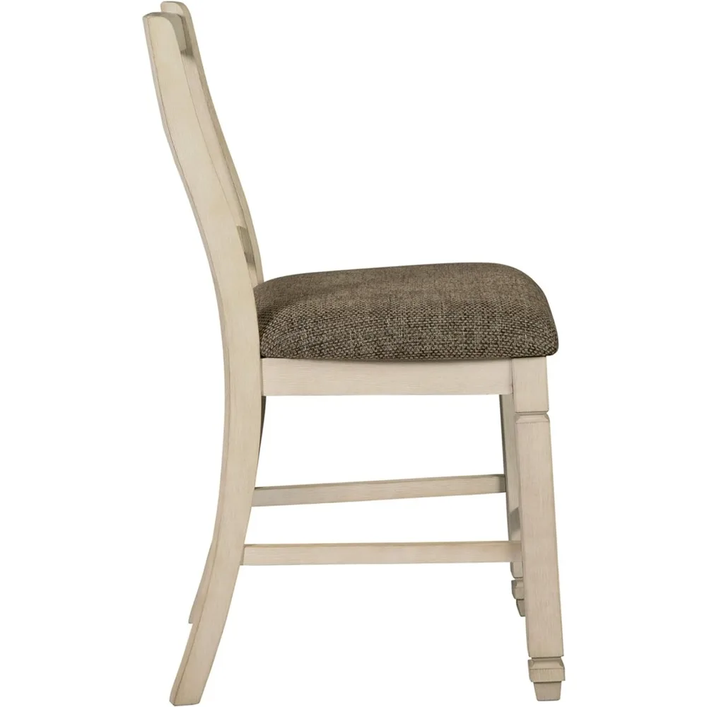 Bolanburg-Farmhouse Barstool, 2 Contagem Altura Contador, Antique Branco, 24"