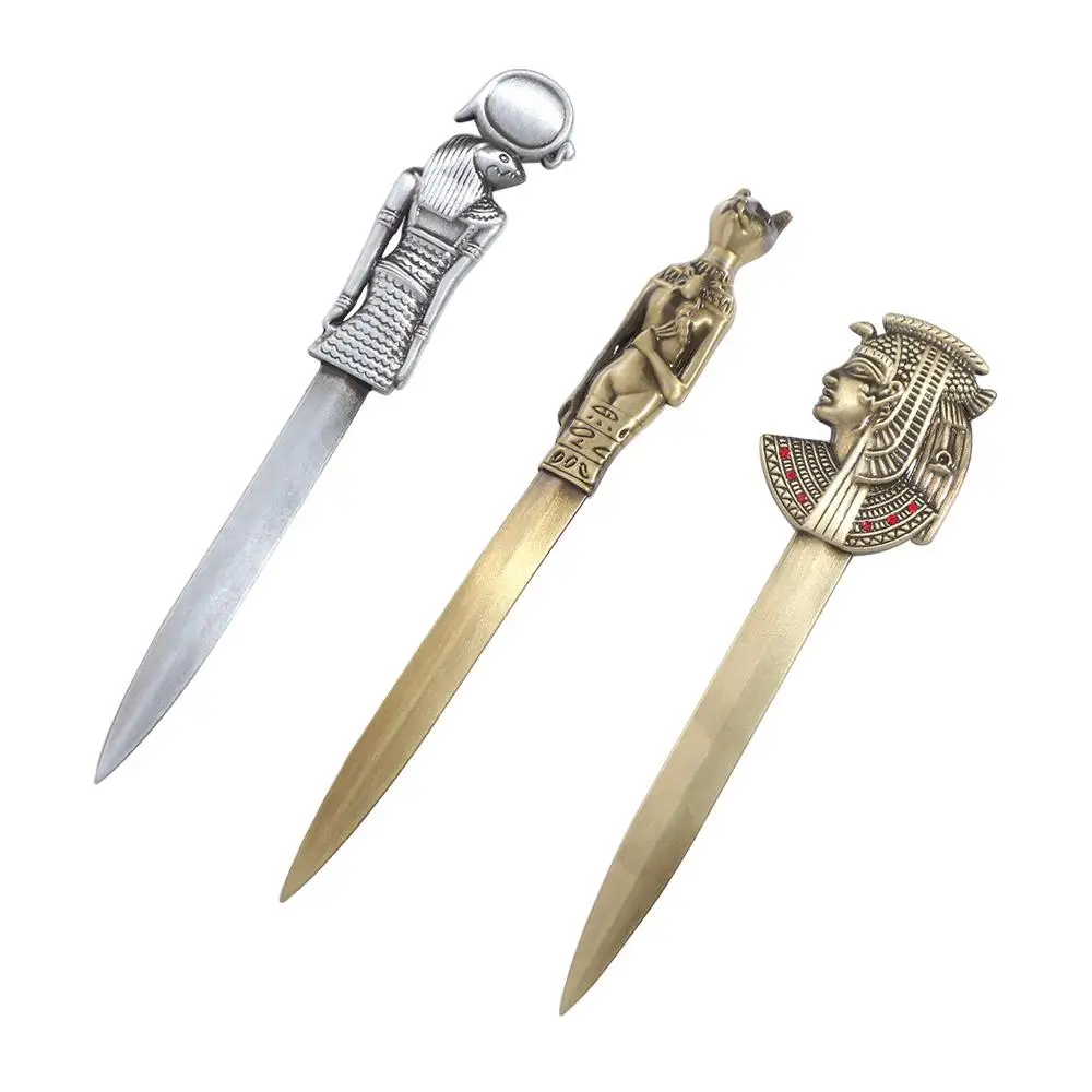 Egyptian Pyramid Pharaoh Envelope Opener Letter Opening Tool DIY Crafts Tool Express Opener Metal Ancient Exquisite Gift