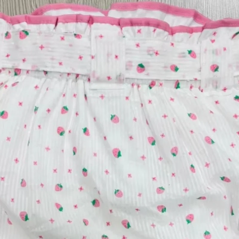 

ABDL трусы-подгузники с кружевными краями для взрослых и детей, большие размеры, трусики с высокой талией, кавайный принт, DDLG, водонепроницаемые двухслойные трусики, летний подарок ﻿ ﻿