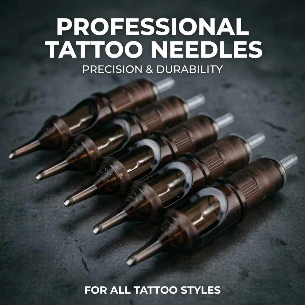 10pcs Professional Disposable Tattoo Cartridge Needles – M1, RL, RM, RS for Rotary Machines