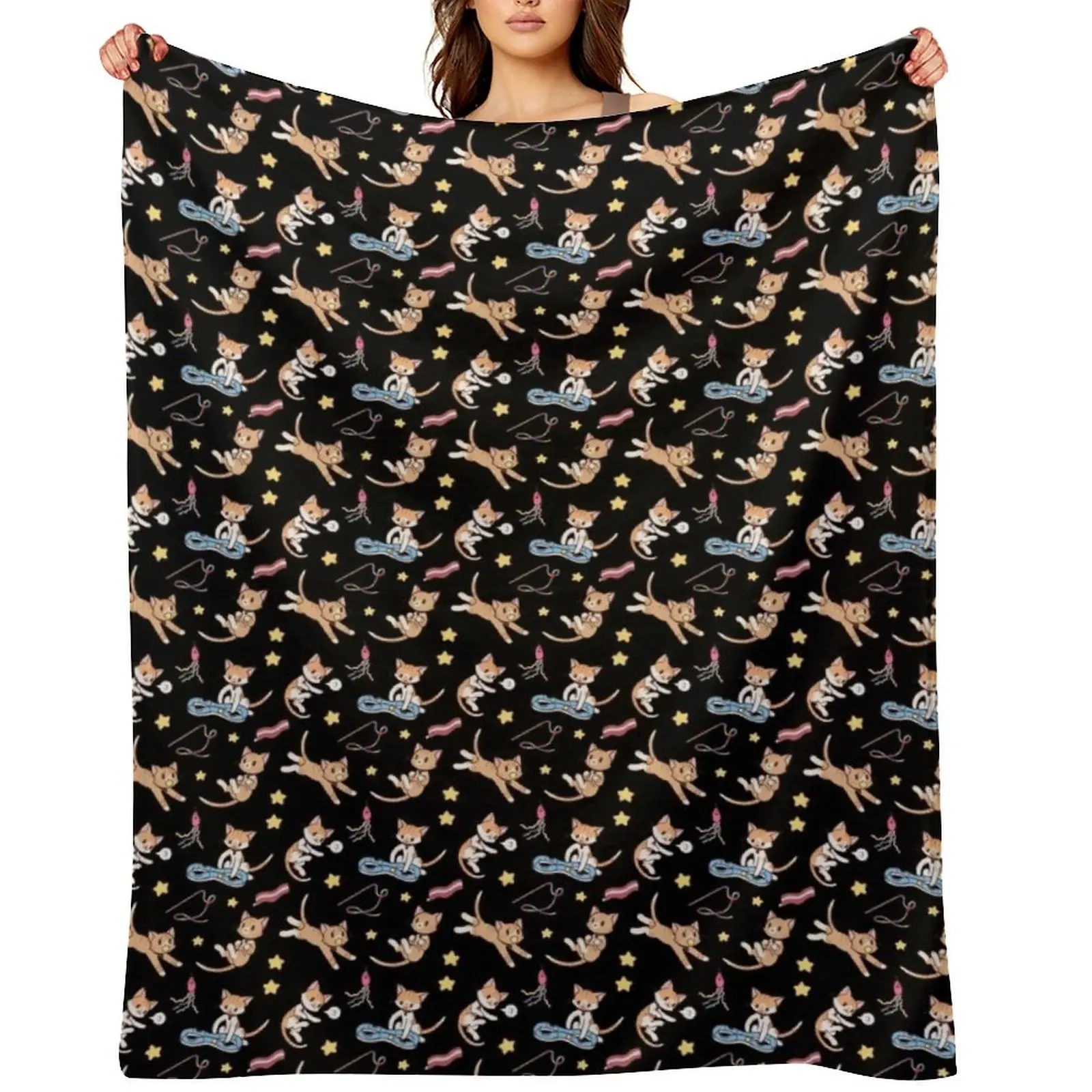 Impresión de niño con fondo negro! Manta para Sofá Cama, Saco de Dormir Cálido, Mantas de Confort