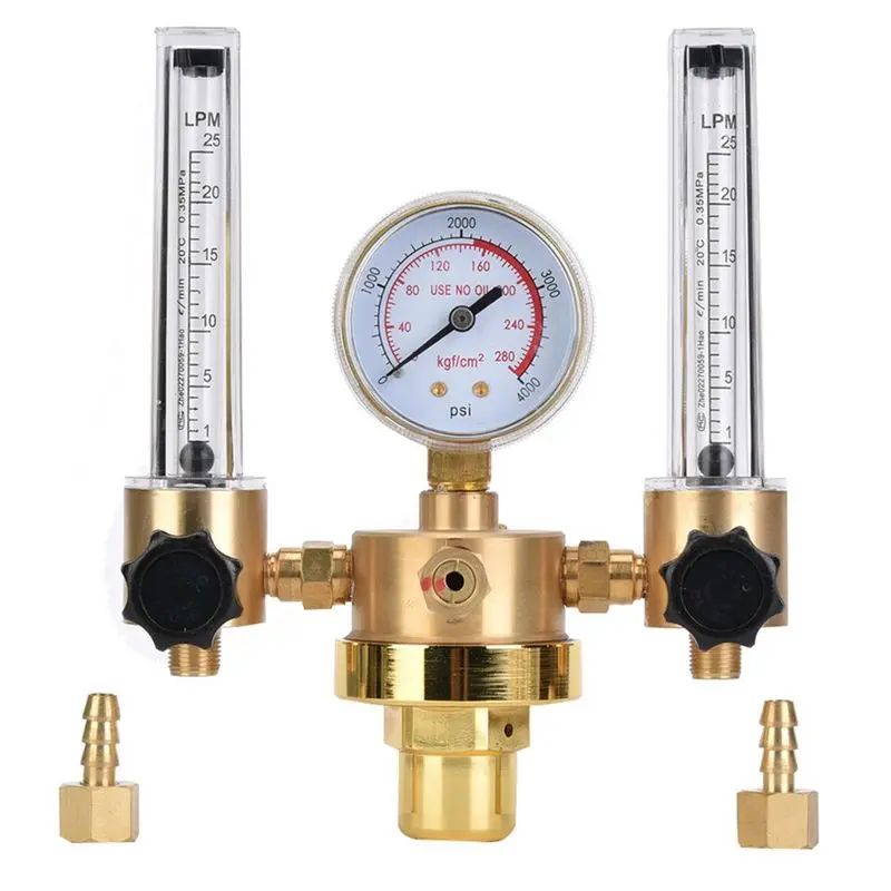 

Aug. Dual Tube Regulator G5/8" Male Threaded Connection As Pressure Reducer Flow Meter For Welding Systems