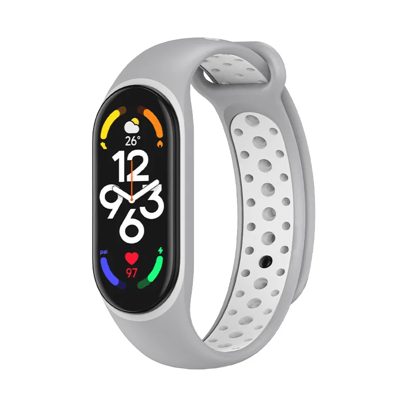 110 Uds correas de reloj para Xiaomi Mi Band 5 6 7 pulsera de silicona correa deportiva de repuesto para Miband 7 6 5 Correa