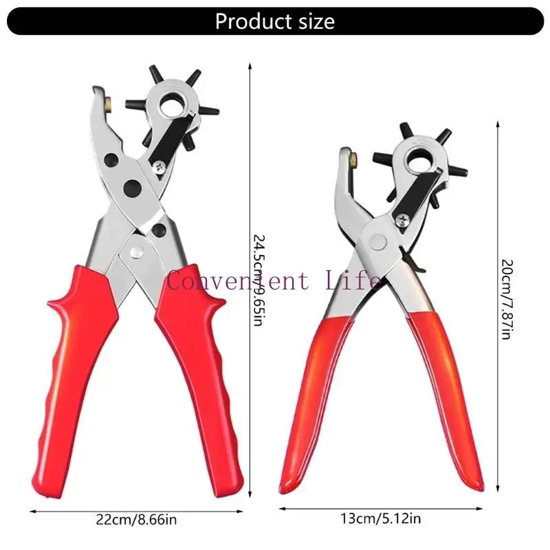 L1EE المهنية الجلود ثقب الناخس الجلود أداة تخريم لحزام حزام (استيك) ساعة يد حزام جلد ثقب الناخس للحرف اليدوية