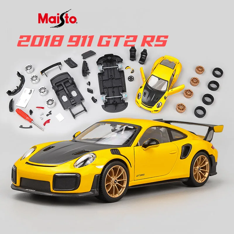 Maisto 1:24 Porsche 911 GT2 RS Assembly Version Alloy Car Model Diecast Metal Toy Car Model Simulation Collection Children Gift