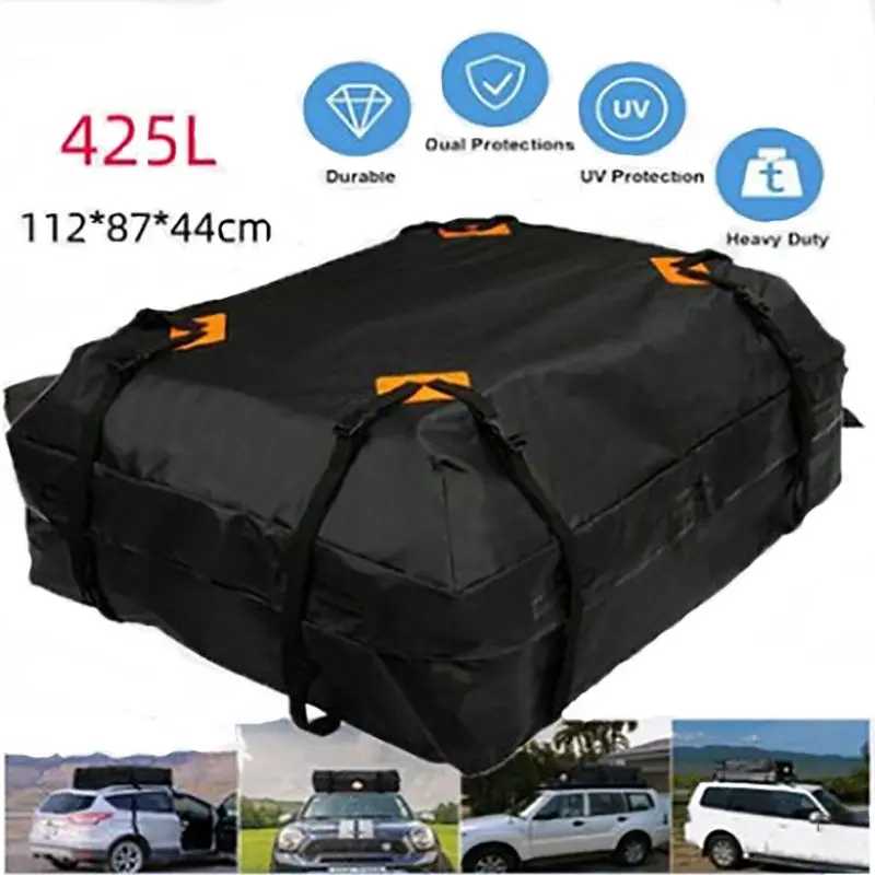 420D Waterproof Cargo Bag Car Roof Cargo Carrier Universal Luggage Bag Storage Cube Bag for Travel Camping Luggage Storage Box