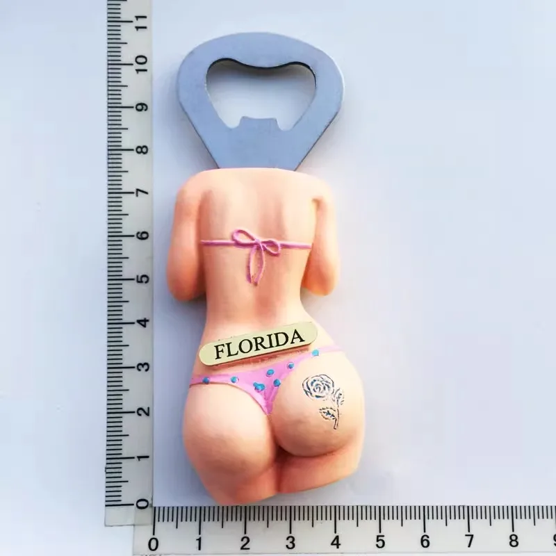 

3d American bikini beauty bottle opener modeling creative refrigerator magnets arts and crafts gift