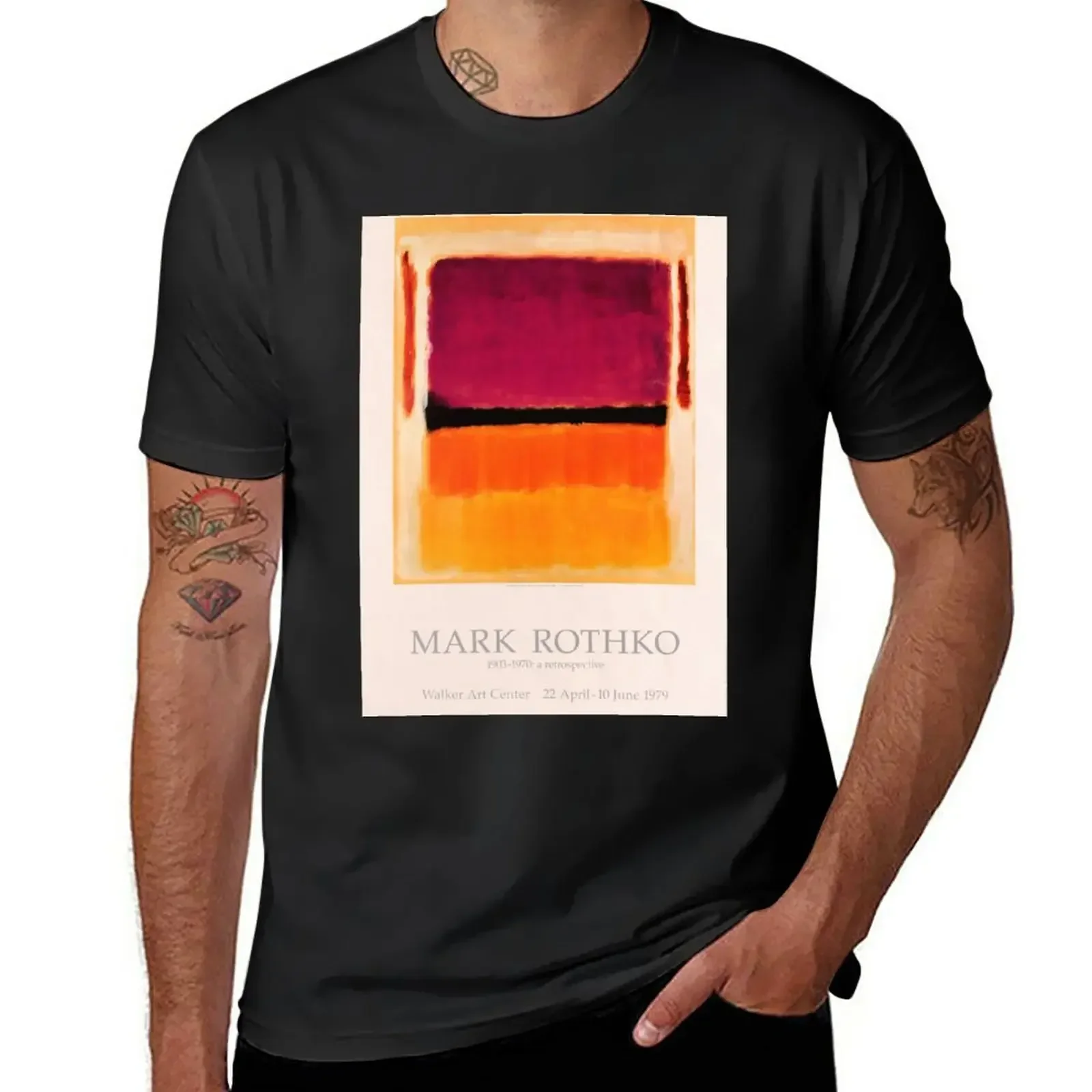 

Mark Rothko Exhibition poster 1979 T-Shirt kawaii clothes plus sizes mens champion t shirts