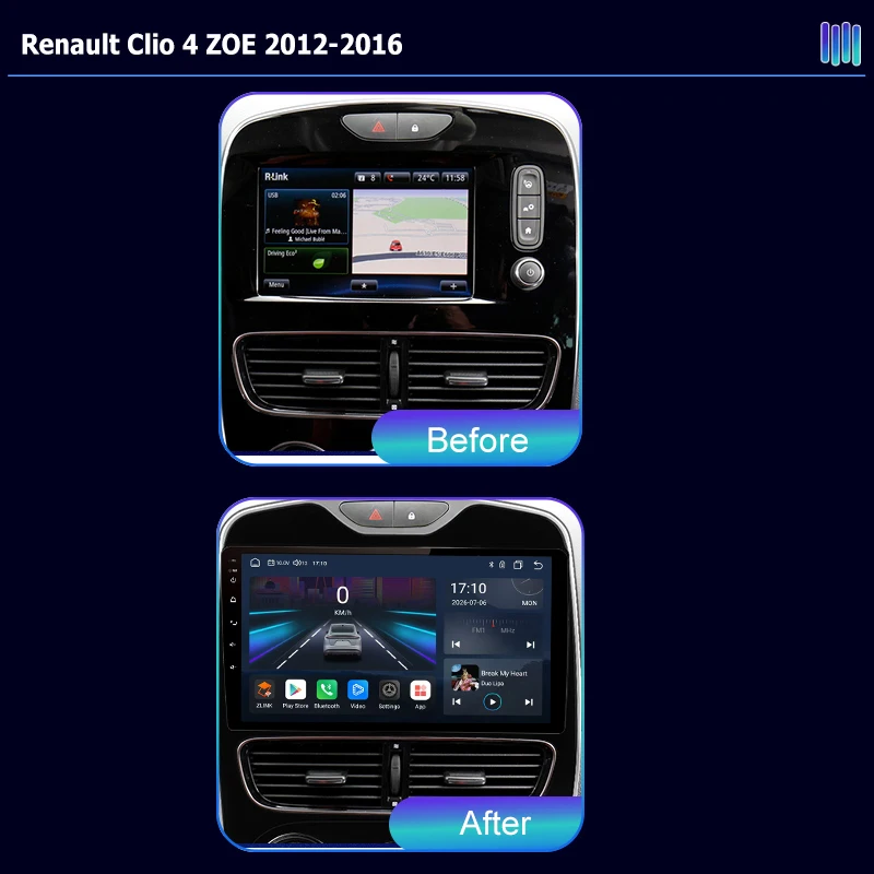 AI VOICE 4G roadivox Android car radio for Renault Clio 4 ZOE 2012-2016 stereo GPS Navigation video Multimedia