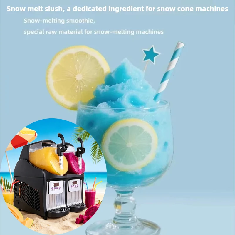 

Commercial Slushy Machine 2Lx2 Tank Margarita Maker 300W Stainless Steel Smoothie Frozen Drink Maker For Supermarkets