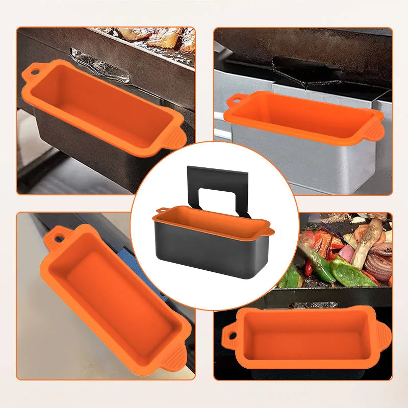 New ProductBlackstoneOven Liner Oil Drip Tray Baking Pan Grease Collector Silicone Oil Draining Tray