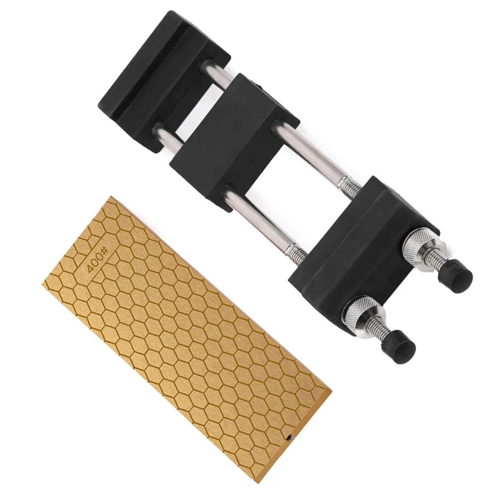 

Whetstone Base System Sharpening Stone Holder for Kitchen Sharpener Tools Metal Material Black Sliver 290 70mm
