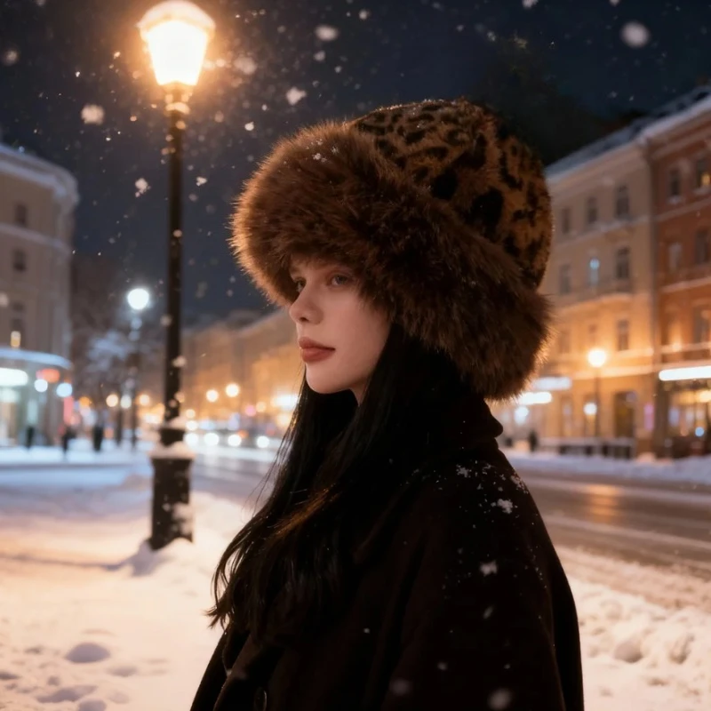 قبعة شتوية سميكة لحماية الأذن من القطيفة، قبعة مقاومة للرياح ودافئة، قبعة صياد من الفرو المنفوش #2