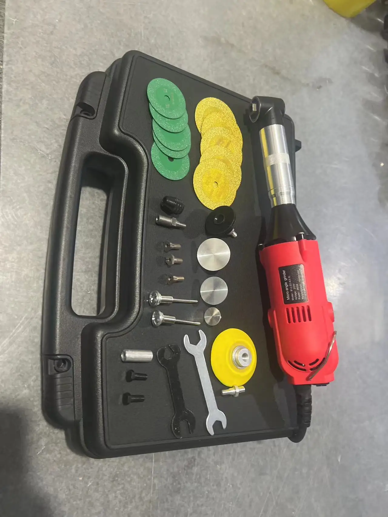 

350W Micro Angle Grinder Multifunction 90° Electric Elbow Grinding Machine Elbow Engraving Polisher Ceramic Tile Cleaning Tools