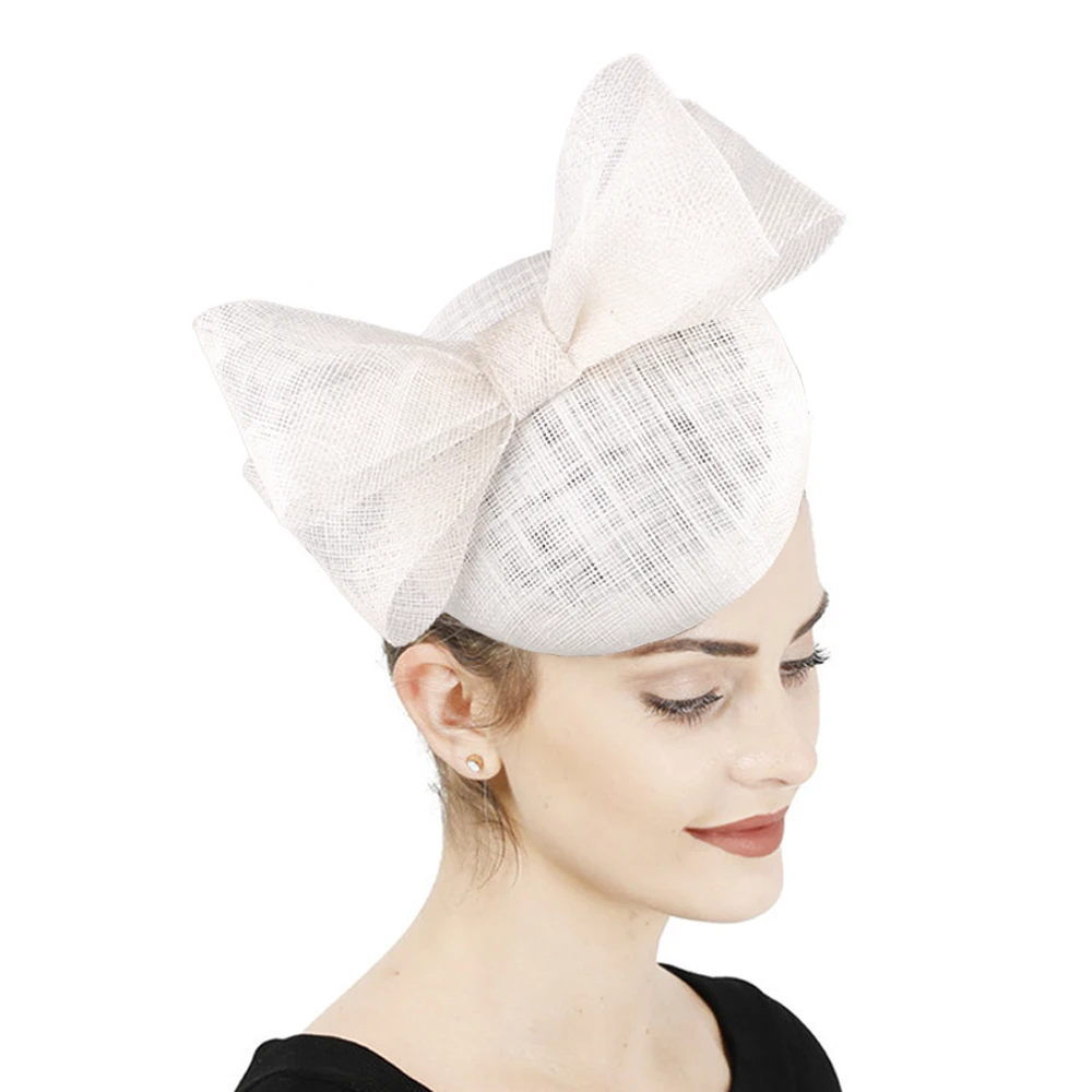 

Бутик Sinamay, женская свадебная шляпа-волшебница, заколка для волос, повязка на голову, свадебный церковный головной убор для свадьбы с необычными аксессуарами для волос