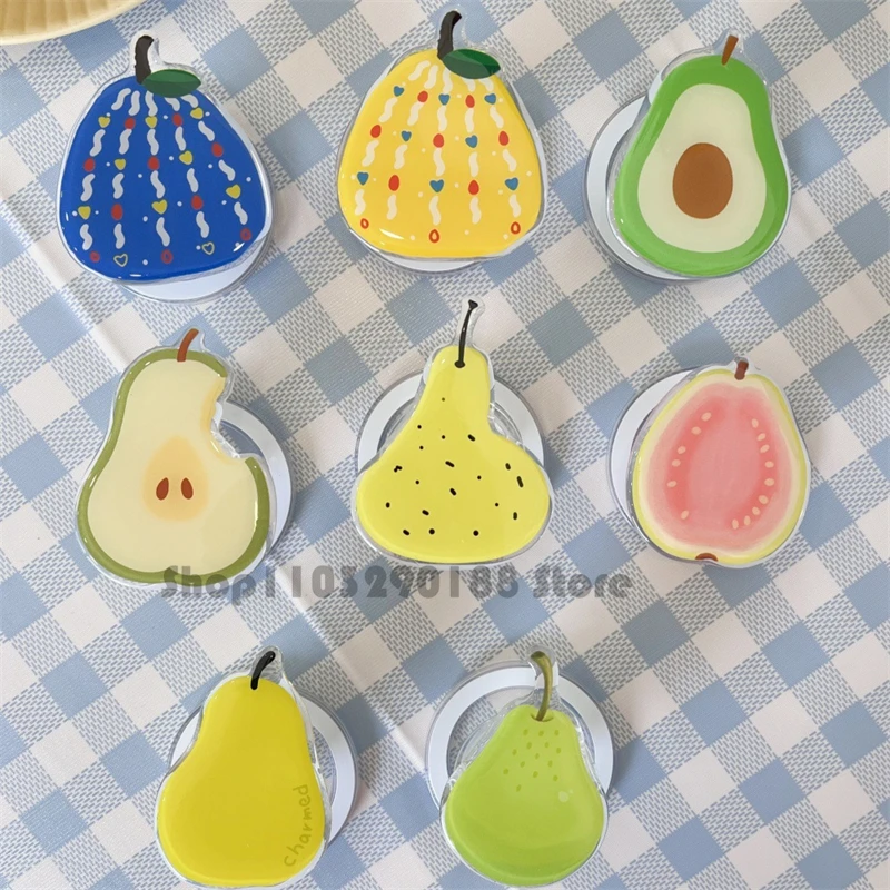 Cute Cartoon Summer Fruit Magnetic Phone Holder Grip Tok Griptok Phone Stand Holder Support For iPhone For Pad Magsafe Smart Tok - view 3