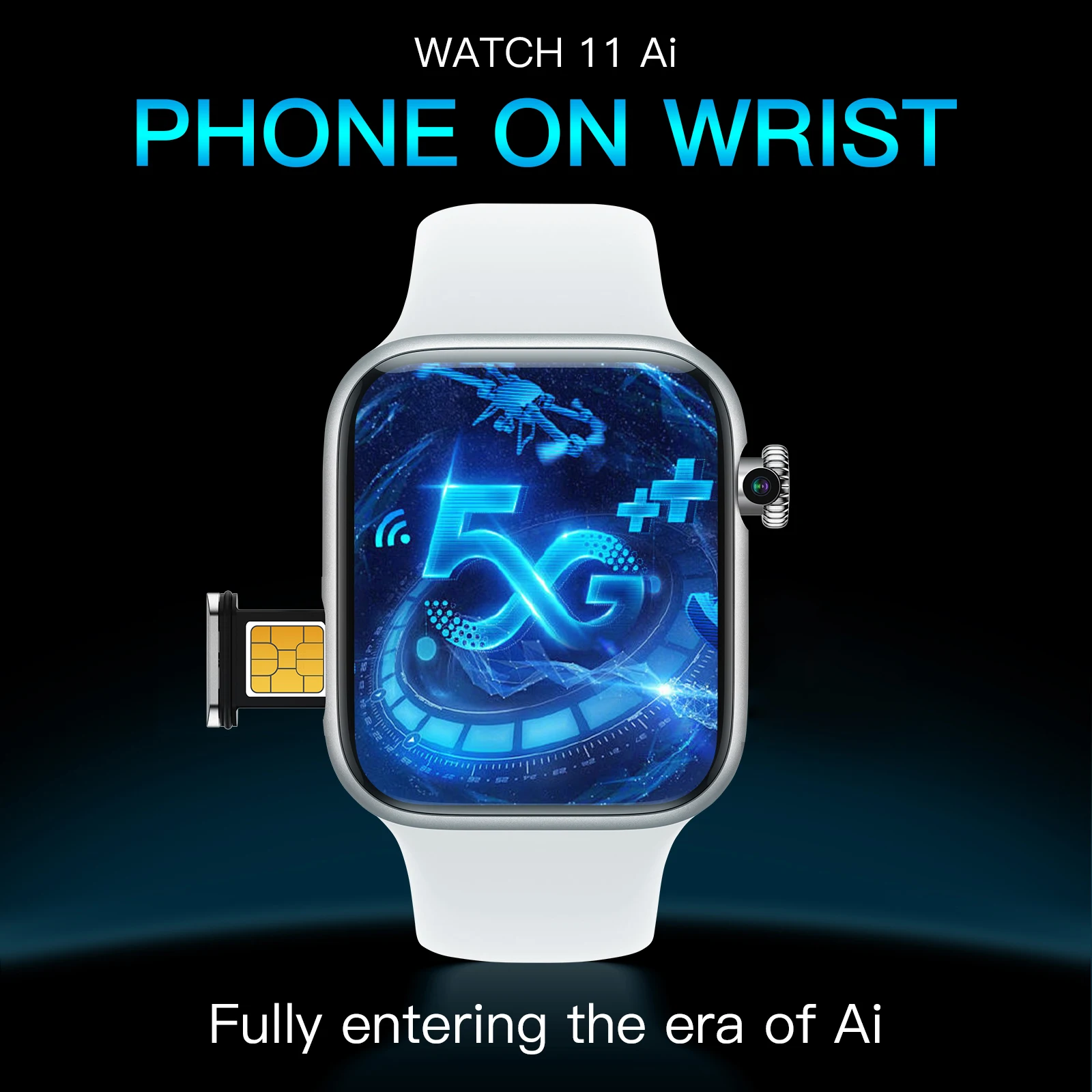 

Watch 11 Ai 5G LTE 2.29inch Smartwatch Android 13.0 Touch ID Smart Watch With 800W Rotating Camera GPS WIFI Sim Card Slot
