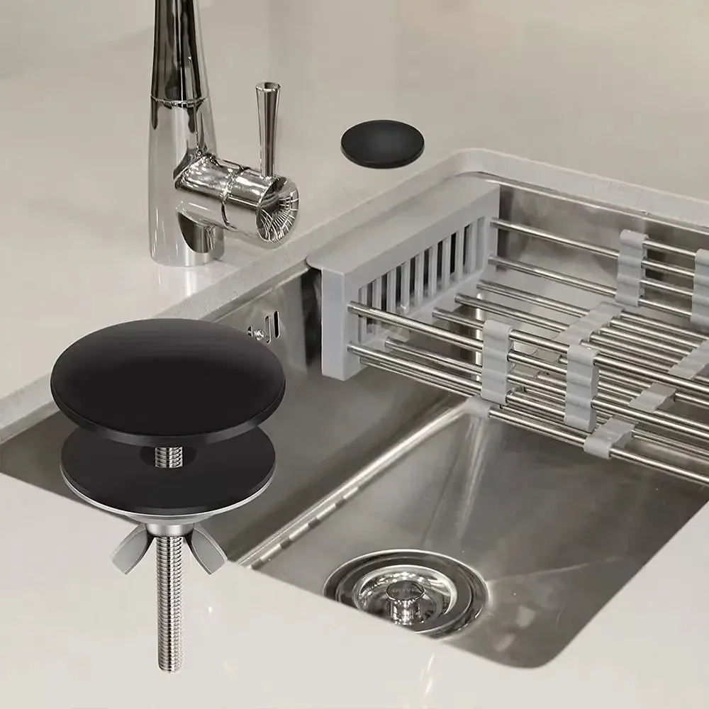 Black Color Faucet Hole Cover Sturdy Construction M6 Sink Tap Hole Cap Anti-leakage Leak-proof Kitchen Sink Hole Plug Tap Hole