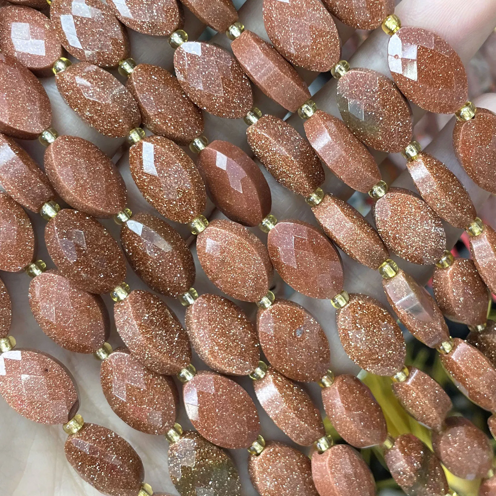 Naturstein Facettierte Ovale Form Dalmatiner-Jaspis Zwischenperlen DIY für Schmuckherstellung Armband Halskette Zubehör 9X14MM – Detail 14