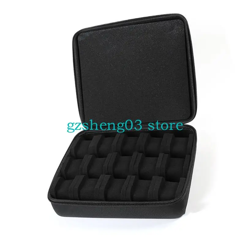 Soluzione archiviazione portatile U75C per 15 orologi con inserti in schiuma sicuri