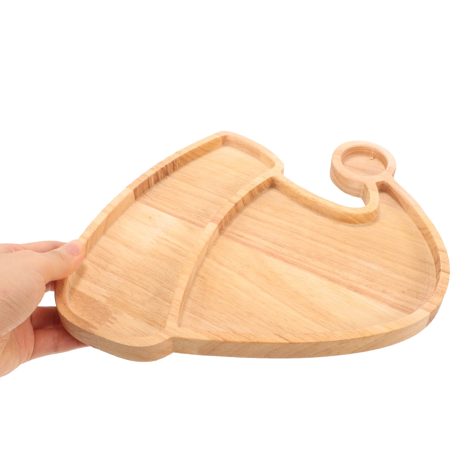 

Wooden Christmas Tray with Santa Hat Design Festive Serving Platter for Food Snacks Desserts Home Decoration Xmas Gift Idea