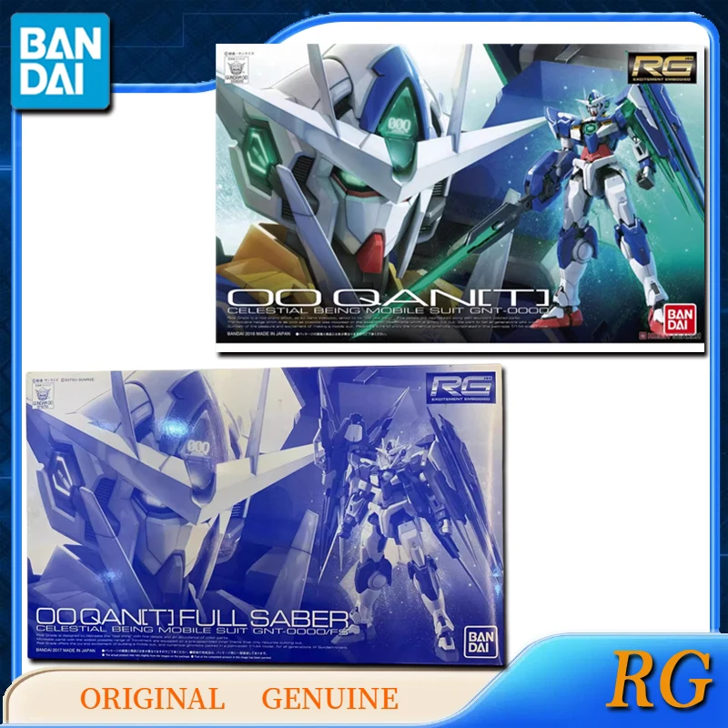 Bandai Original Genuine Gundam RG 00QAN[T] Anime Action Figures Toys for Boys Girls Kids Gift Collectible Model Ornaments