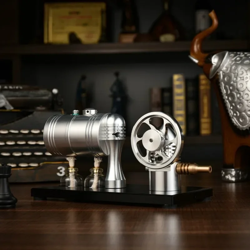 B-M K005 Miniature Steam Engine Boiler Model Metal Startable Heating Boiler Model Assembly Toy Gift Precision Manufacturing