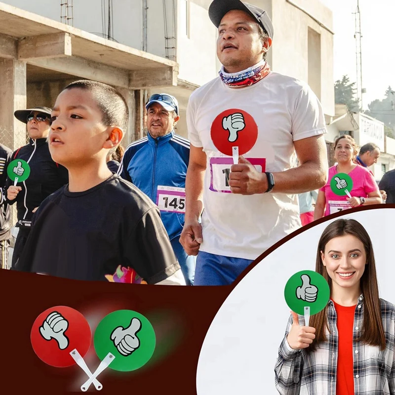 Palettes d'irritation pour petit groupe, fournitures pour salle d'enseignant, facile à utiliser, oui ou non, 10 paquets, pouces vers le bas, V18e