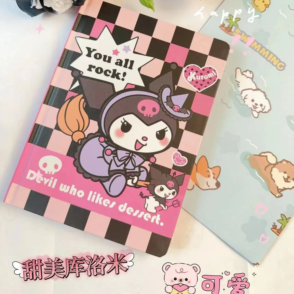 Pagina a colori A5 Notebook da ufficio con guscio rigido Simpatico cartone animato Hello Kitty Cover Pagina interna a colori Lineae Transversae Diario
