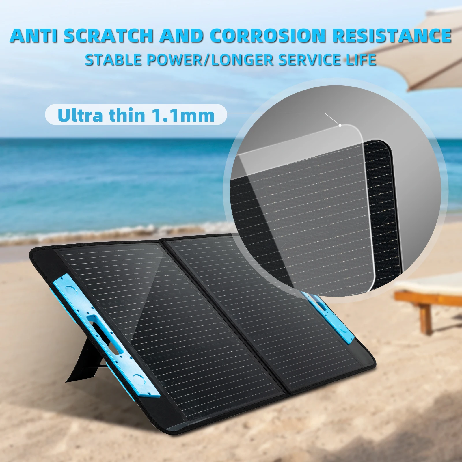 160W Portable Foldable Solar Panel Charger For Outdoor Solar System Emergency Energy Storage High Efficiency Solar Charging