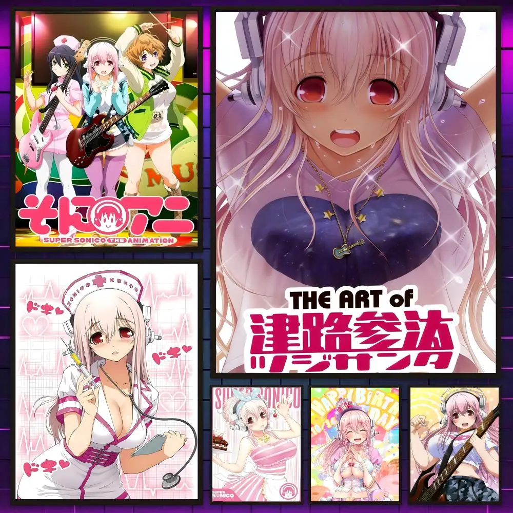Idol Character S-Super Sonicos Poster Versatile HD Waterproof Wall Art Self-Adhesive Decor For Any Space Ideal Gift
