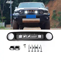 Front Hood Bumper Grill Grille ABS Front Bumper With Lamp Compatible For 2007-2023 Toyota Fj Cruiser Racing Grills Accessories