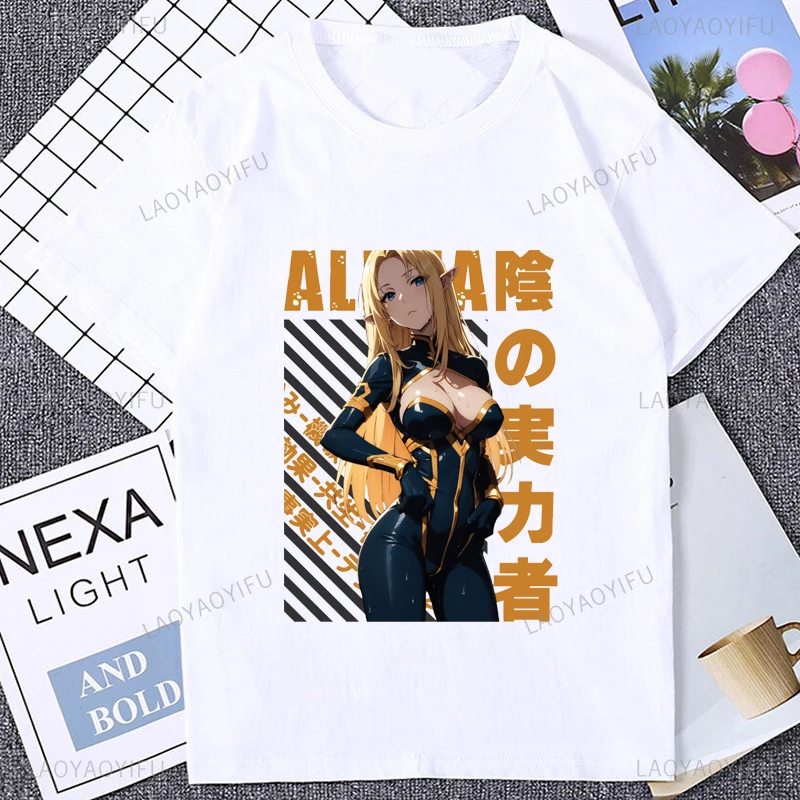 The Eminence in Shadow Printed Kawaii Waifu Otaku Cotton T-shirt Japan Anime Man T Shirt Fashion Streetwear Hip Hop Male Tshirt