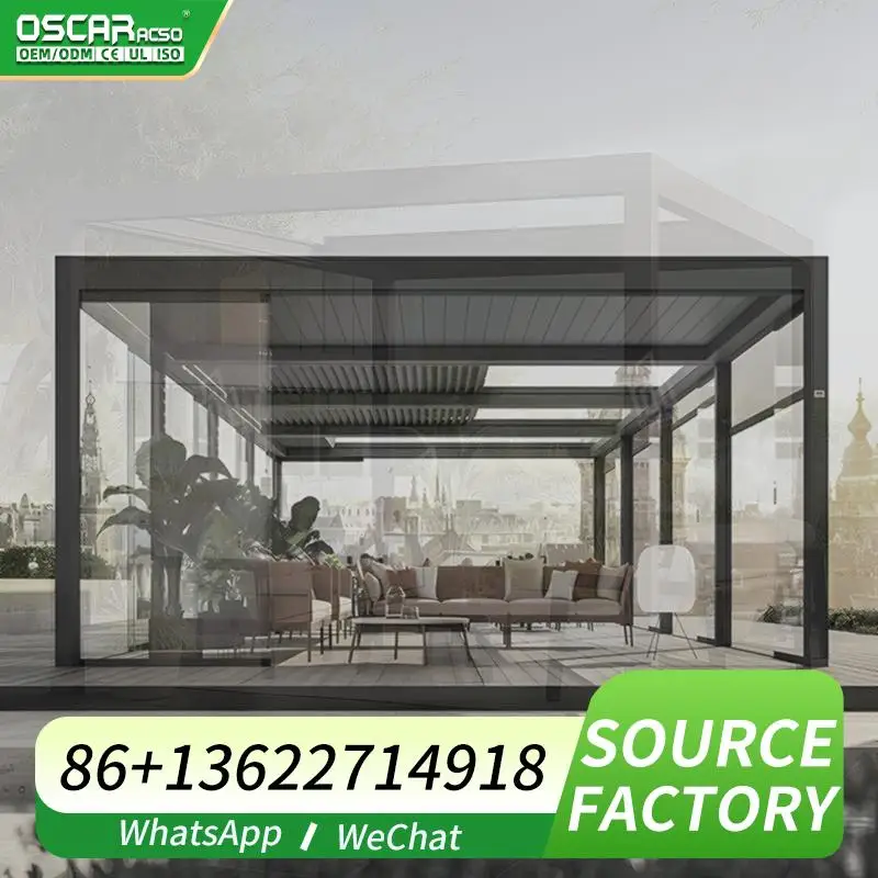

Outdoor Rainproof Customized Aluminum Kits Awning for Gardens Patios Backyards Pergola