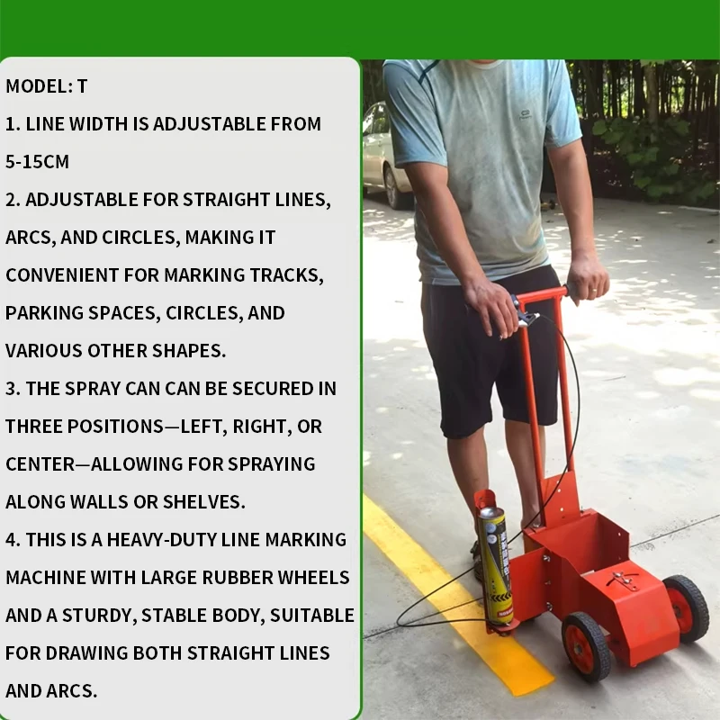 Manual Line Marker for Parking Lots Playgrounds Running Tracks Compatible Professional Inverted Line Marking Paint
