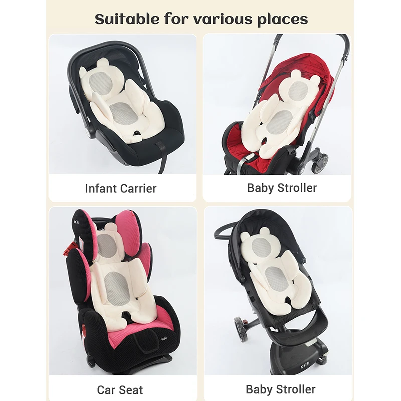 وسادة مقعد لعربة الأطفال على الوجهين، وسادة مقعد آمنة سميكة ودافئة، عربة أطفال عالمية، سلة يد، ملحقات عربة الأطفال #5