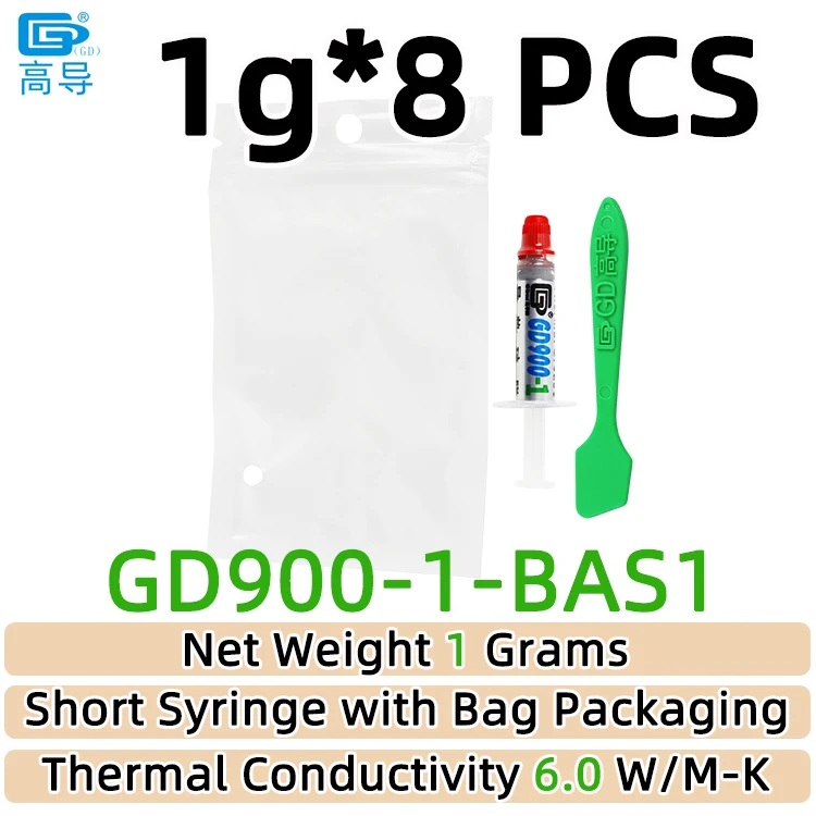 Nettogewicht 1/3/7/15/30 Gram Grijs GD900-1 Thermisch geleidende vetpasta Gips Koellichaam Compound voor CPU GPU SSY BX CB CN ST