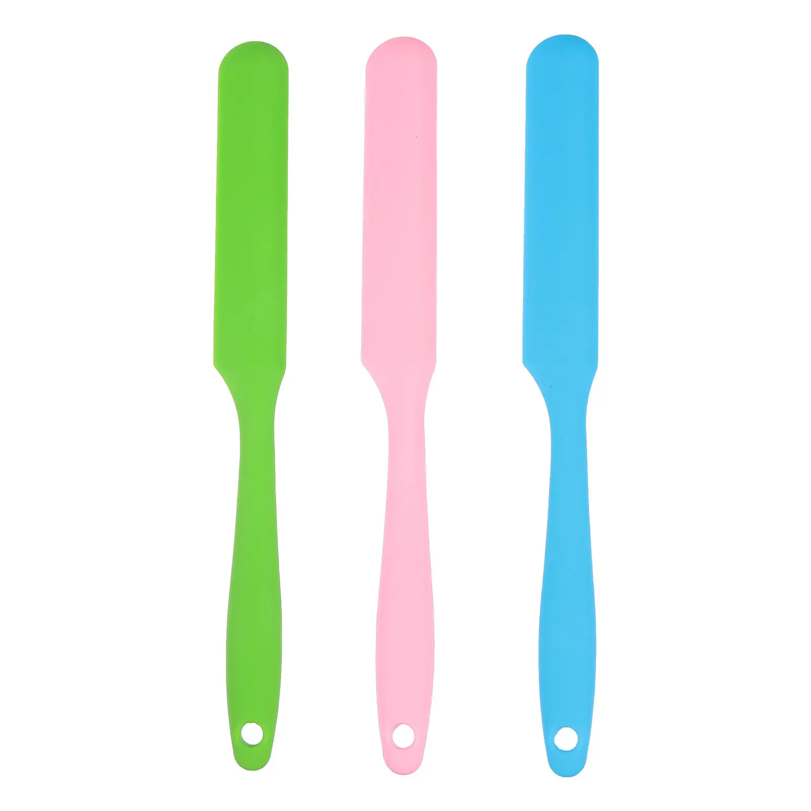 3Pcs Non-Stick Silicone Wax Sticks Hair Removal Applicator Spatulas Curved Ergonomic Design for Hands Feet Body Waxing Portable