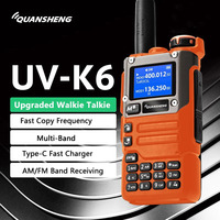 UV K6 Quansheng Walkie Talkie 5W Orange Air Band USB Type-C UHF VHF DTMF Wireless Frequency NOAA UV-K58 AM FM Ham Two Way Radio