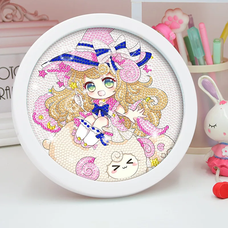 New 5d DIY Diamond Painting Sticker With Frame Chinese Zodiac Kit SuitableHandmade Dotted Diamond Crystal Painting Girl Toy Gift