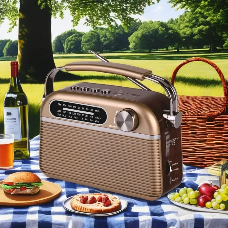 Portable Full‑Band Multi‑Function Radio, Bluetooth TF‑Card Player, Rechargeable Shortwave Receiver