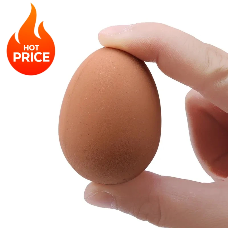 

1 Pcs Novelty Bouncy Eggs Realistic Fake Rubber Bouncing BallsModel Farm Chicken Nesting Hen Hatching Egg Pet Toy Prank Joke