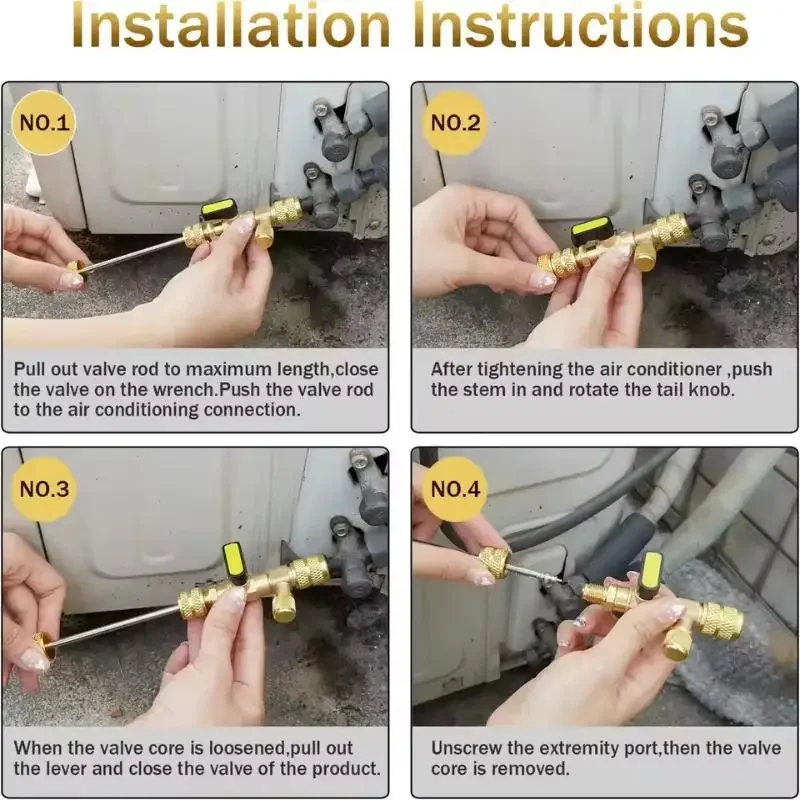 Advanced Valve Core Remover & Installer Kit with 1/4